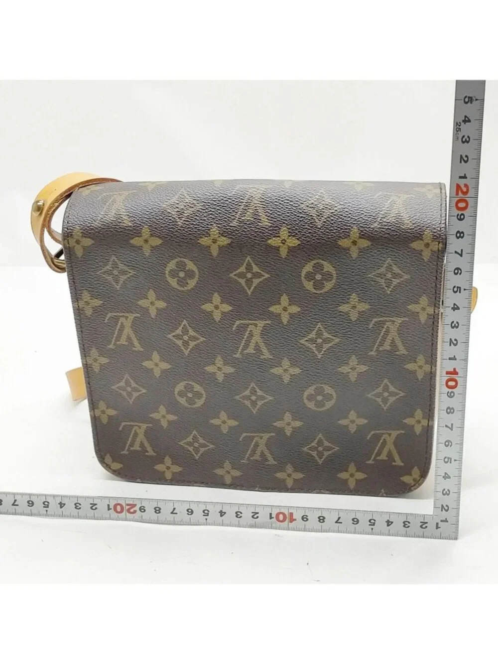 Authentic Vintage Louis Vuitton Cartouchiere MM Monogram Canvas Crossbody Bag